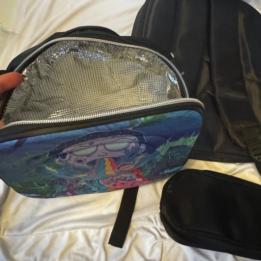 Rick and Morty Backpack Lunchbox Pencil Case 3 Piece School Set new‎ 17